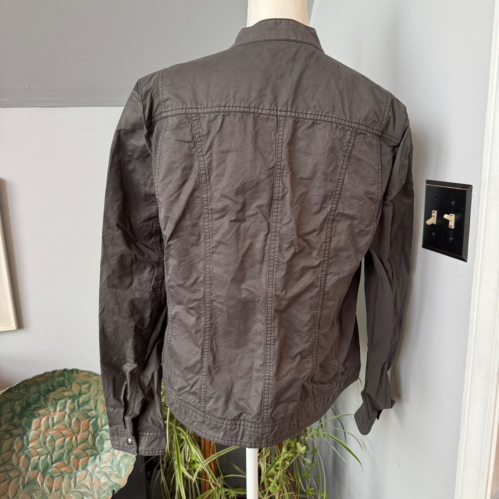 Kuhl Womens XL Gray Moto Jacket Full Zip Snap Front Lightweight Utility - Picture 3 of 9